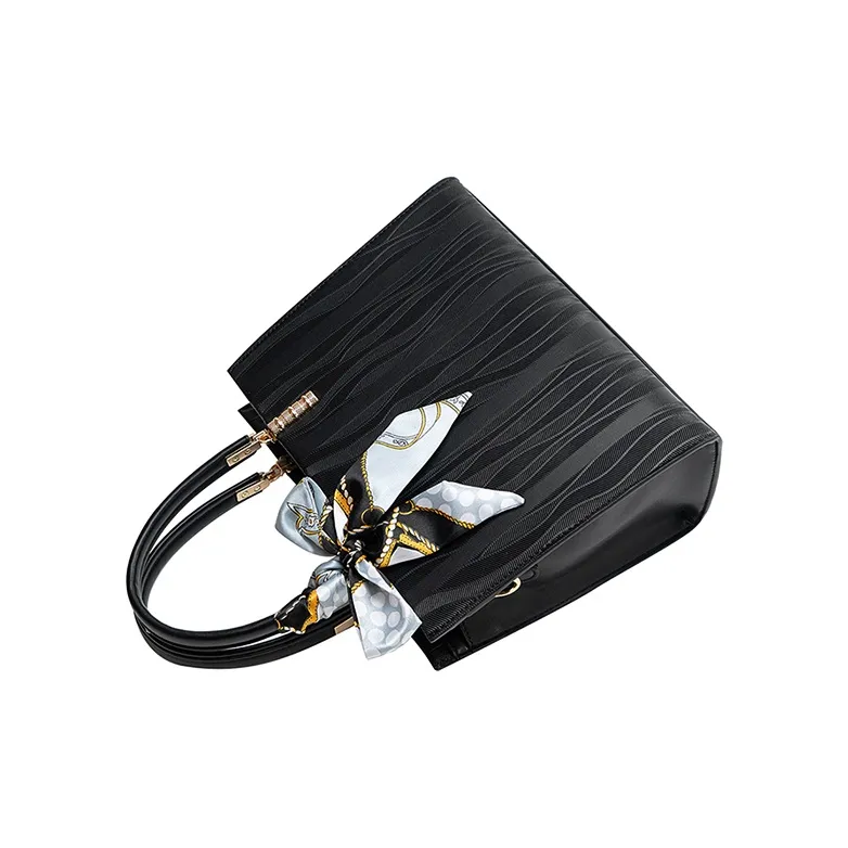 Vigno Synthetic Leather Handbag, One Shoulder, Crossbody Bag Regular Women's Black-3