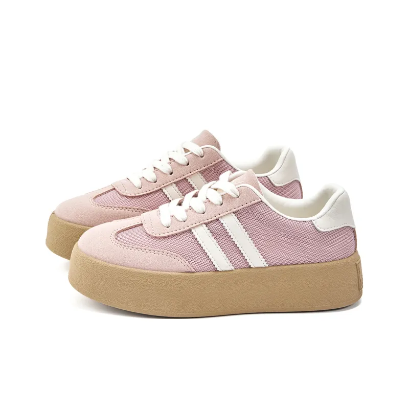 La Chapelle Abrasion Resistant Low Top Skateboard Shoes Women's Pink-2