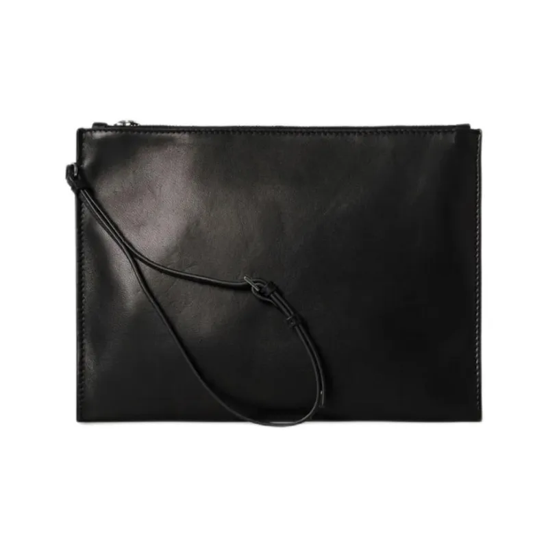 THE ROW Sheepskin Clutch Unisex Black-0