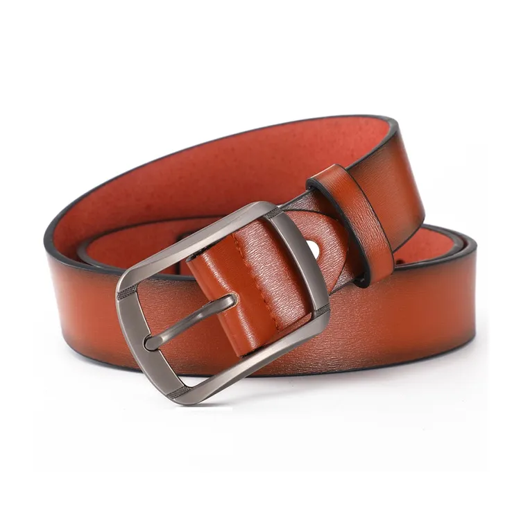 Yalu Cow Split Leather Belts Men's Width 3.5CM-4