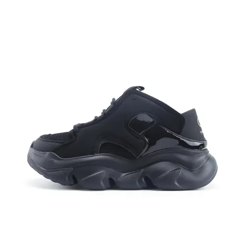 TOM TAILOR Green Flame Connector Storm Shoes Breathable Lightweight Height Increasing Low Top Chunky Sneakers Women's