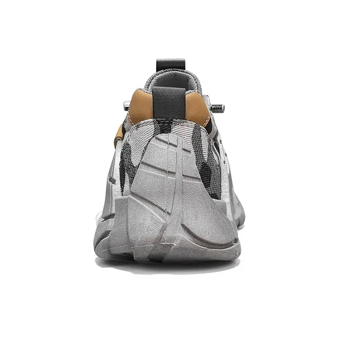 Binary Cushioning Coverage And Abrasion Resistant Low Top Casual Shoes Men's Gray-1