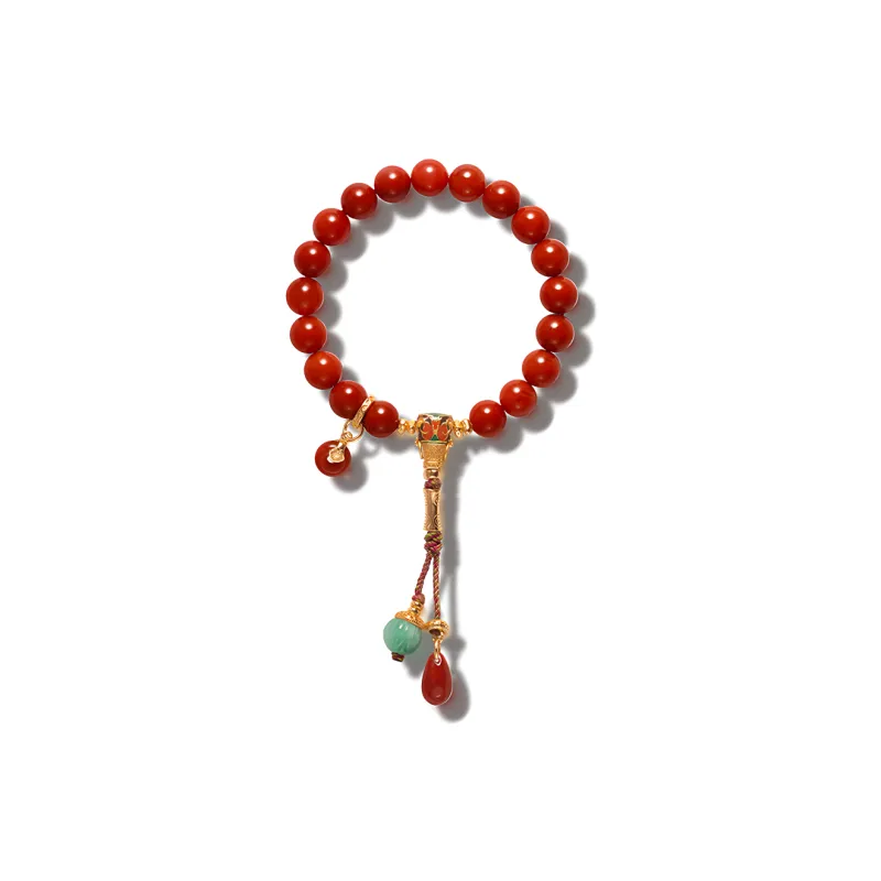 RIXIANGWAN South Red Agate Bracelets Unisex-0