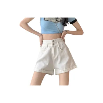 NHZN Denim Shorts Women's White