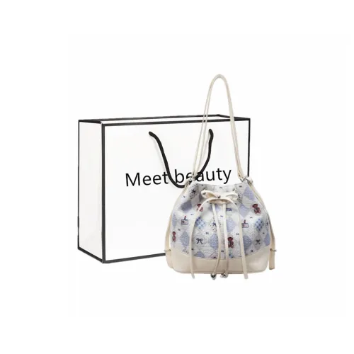 Fitchell PU Casual One Shoulder Backpack Regular Women's Diamond Pattern/Vertical Stripes/Square
