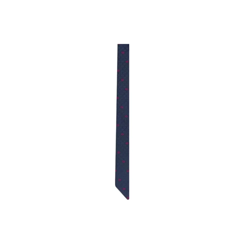 DIOR Mulberry Silk Ties Men's Marine Blue-2