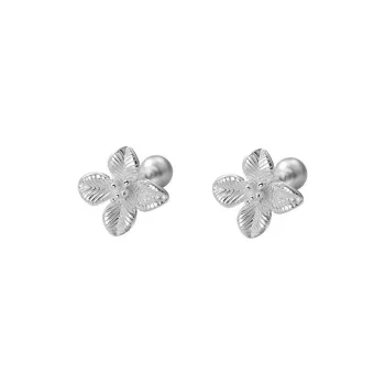 Happy Tide S999 Fine Silver Stud Earrings Women's