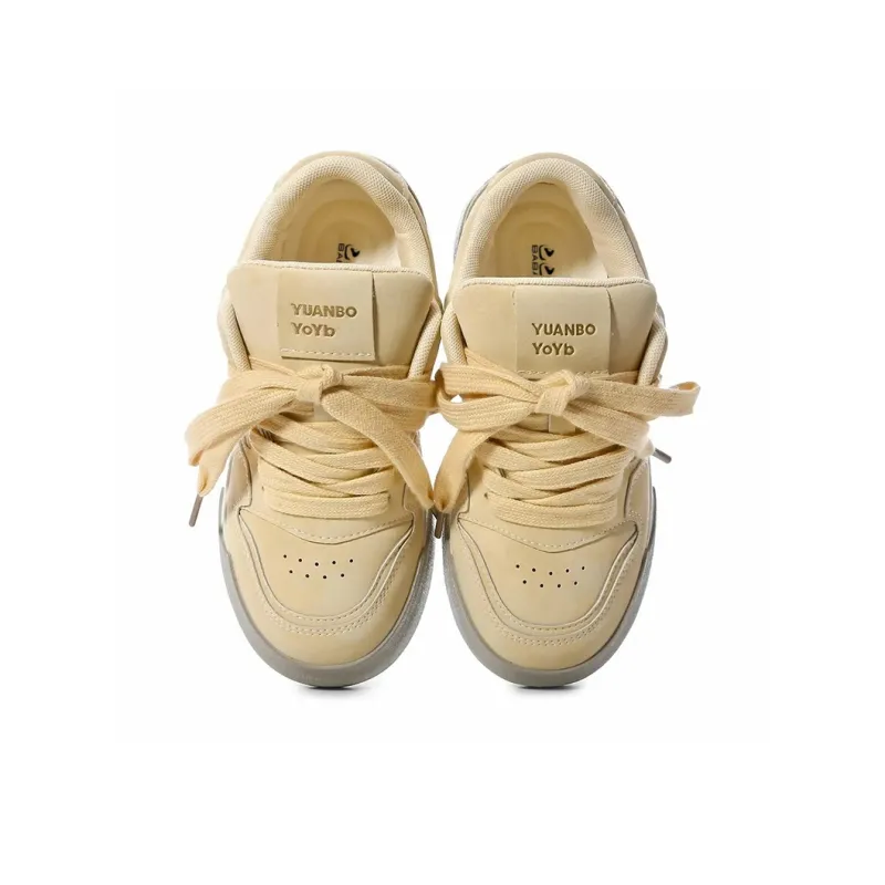 Babak Low Top Skateboard Shoes Women's Yellow-14