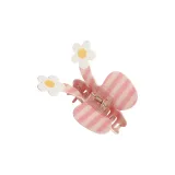 Pink Stripes Butterfly 8.5cm