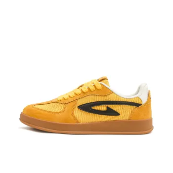 DEERWAY Abrasion Resistant Lightweight Height Increasing Low Top Casual Shoes Unisex Ginger Yellow