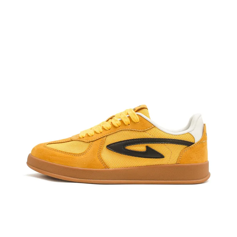 DEERWAY Abrasion Resistant Lightweight Height Increasing Low Top Casual Shoes Unisex Ginger Yellow-0