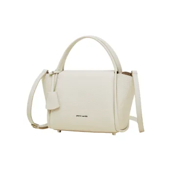 PIERRE CARDIN Cow Leather Shoulder Bag, Crossbody Bag, Handbag Regular Women's Black/Beige/Elephant Gray