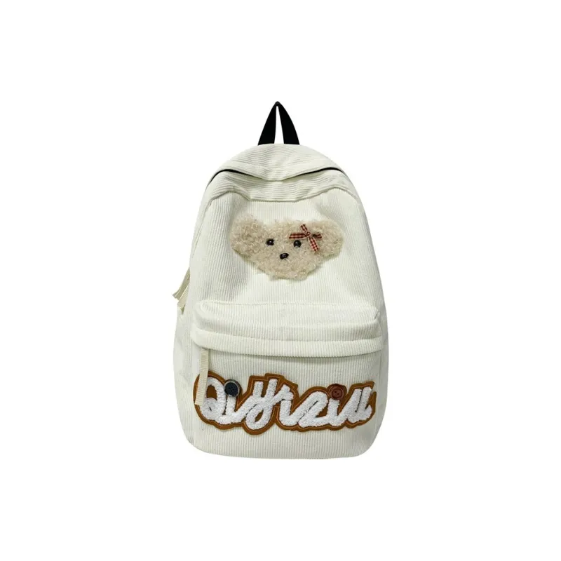 Moonshine Corduroy Backpack Regular Unisex Black/White-3