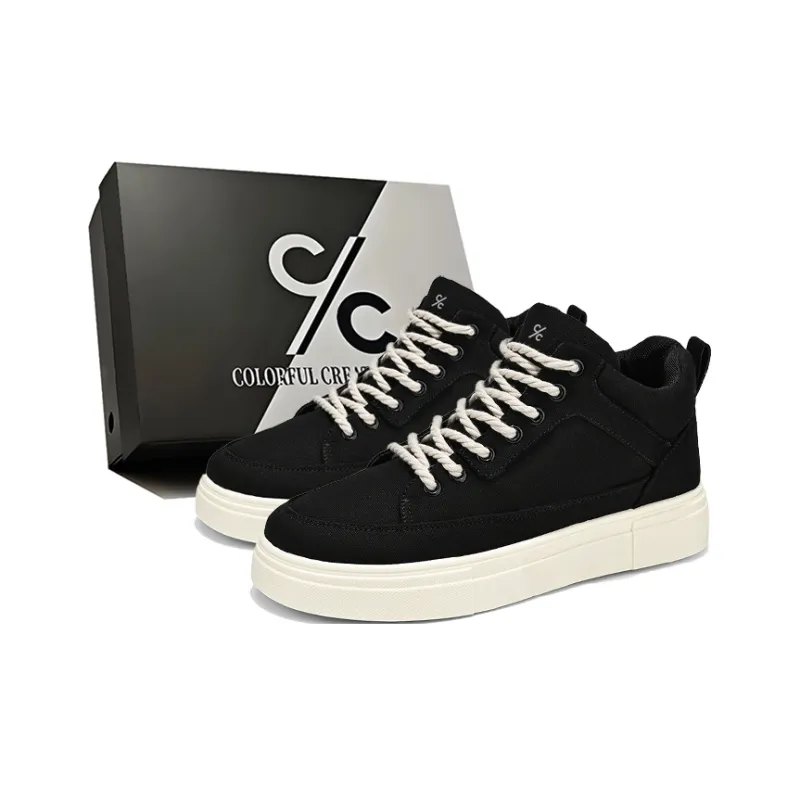Colorful Creations Slip Resistant, Abrasion Resistant, Breathable, Height Increasing Mid Top Canvas Shoes Men's-4