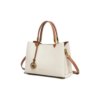 PIERRE CARDIN Top Grain Cow Leather Shoulder Bag, Handbag, Crossbody Bag Tubas Women's Beige/Dark Blue/Army Green/Brown