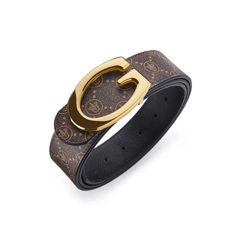 Jeccieziio Cow Leather Belts Men's Gunmetal, Gold, Silver Width 3.8CM-26