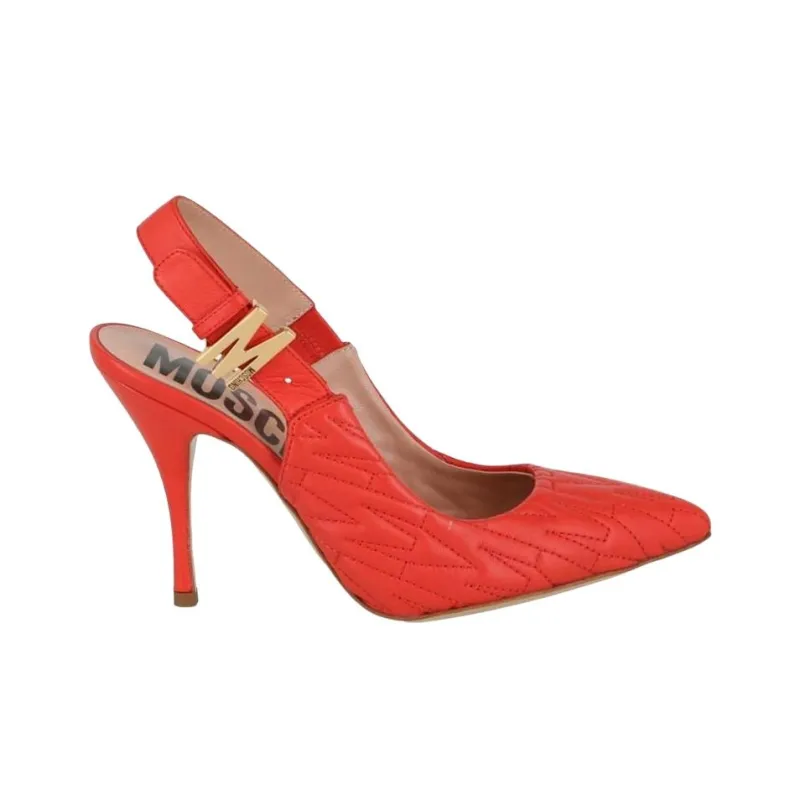 MOSCHINO Slim Heel High Heels Women's Orange-1