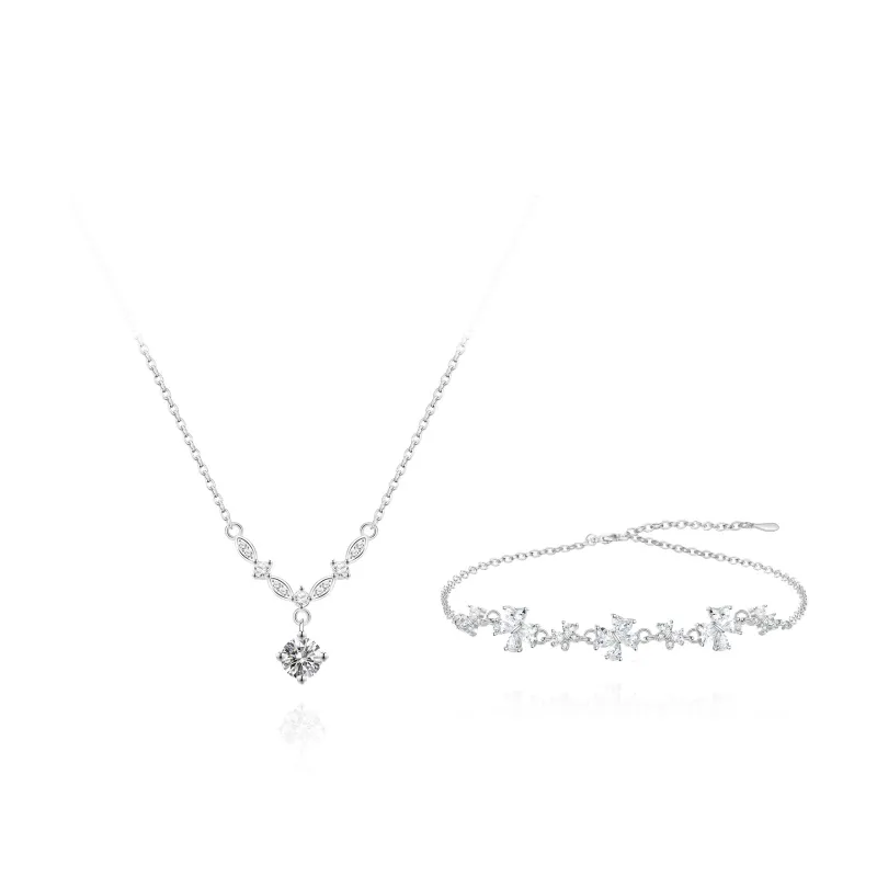 NUSQ Sterling Silver With Zircon Bracelets Women's-9