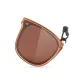 Foldable Up-Fold Style Transparent Tea Brown Frame with Polarized Betel Nut Brown Lens