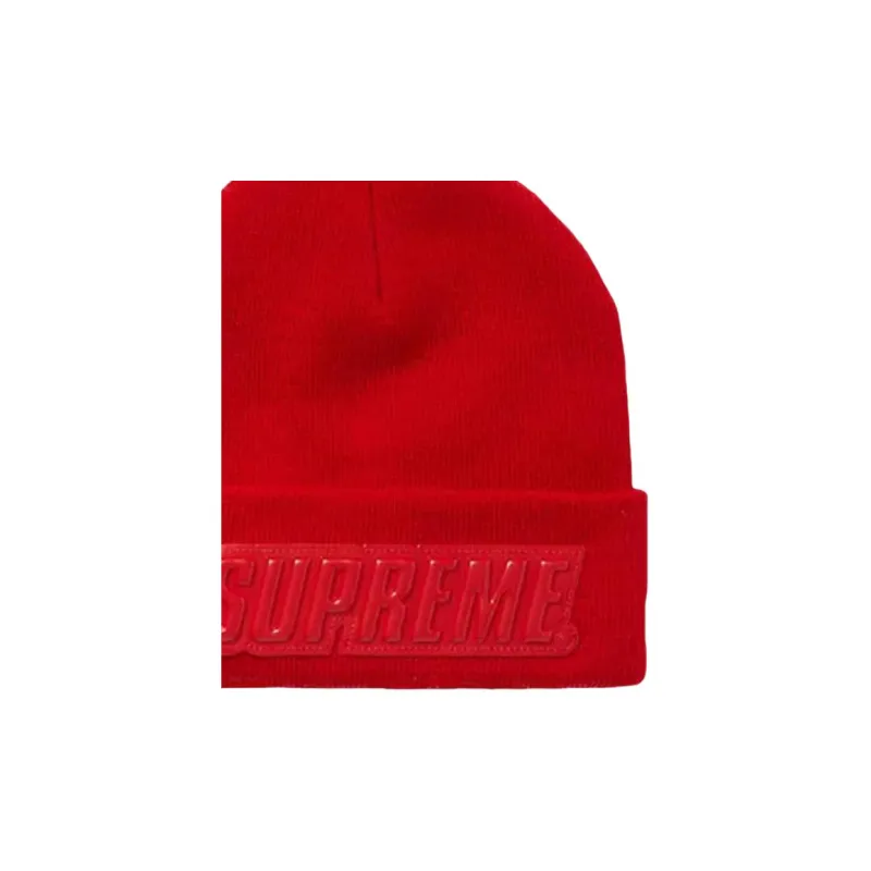 Supreme Raised Patent Logo Beanie-2
