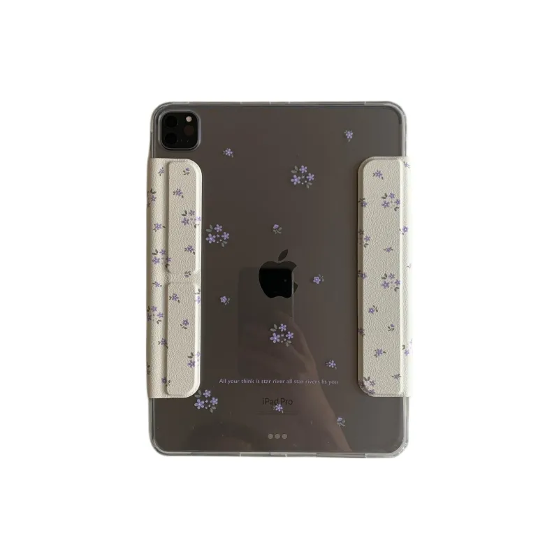Sopi Purple Small Floral Compatibility With IPad Pro 12.9 Inches/Air 5/Mini 6/7/11 Tablet Protective Cases-1