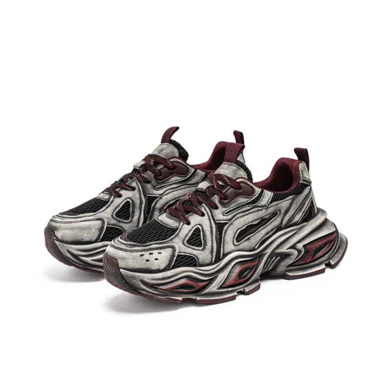 MUSHILANDI Slip Resistant, Breathable, Height Increasing Low Top Chunky Sneakers Men's-2