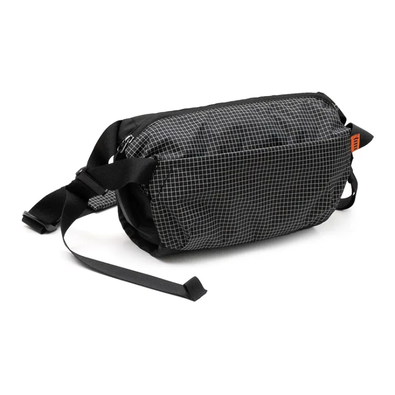 MYBRANDORIGINAL Nylon Crossbody Bag Regular Unisex Black White Plaid-0