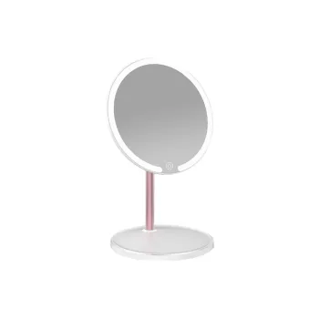 Gentle Welcome LED Strip With Tricolor Dimming Metal Stand Portable Mirror Grooming And Touch Up