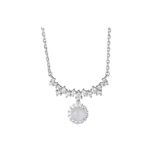 Lang Wind S925 Silver, Chalcedony Necklaces Women's
