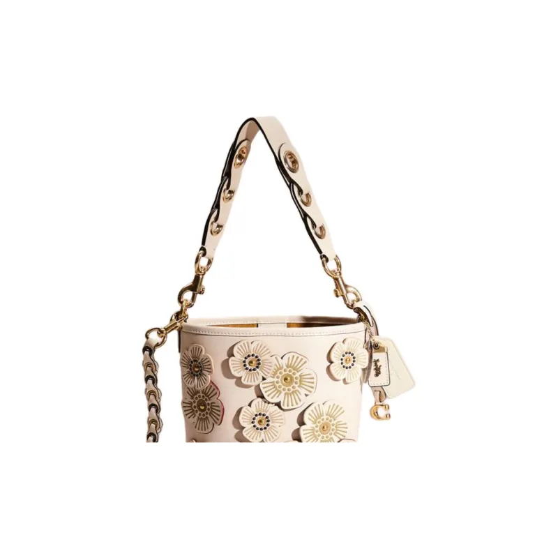 COACH Gloves Made Of Tanned Leather Bucket Bags Shoulder Bag Crossbody Bag Women's White-4