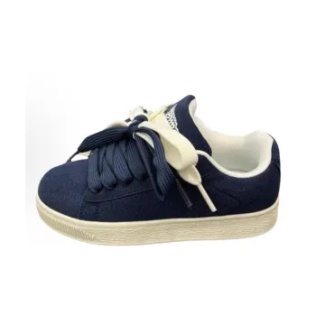 Puppytown Breathable And Slip Resistant Low Top Skateboard Shoes Women's Blue
