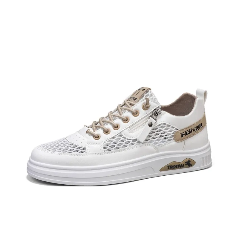 Sportful Skateboard Shoes Men Low Top White Khaki/White Green/Beige-1