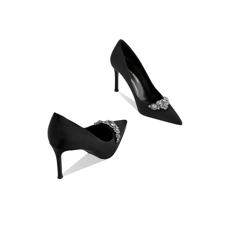 GOSO Slim Heel High Heels Women's Black-3