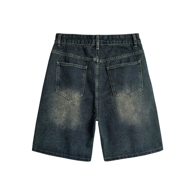 MIIOW Denim Shorts Unisex Nostalgic Green-1