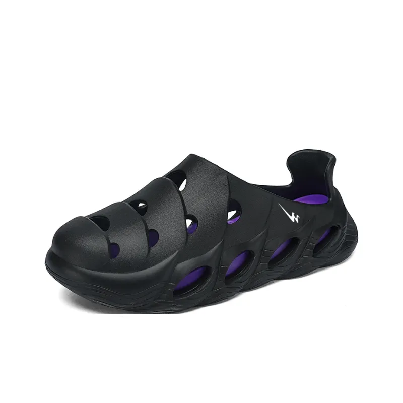 Binary Clogs Men's Black Purple-1