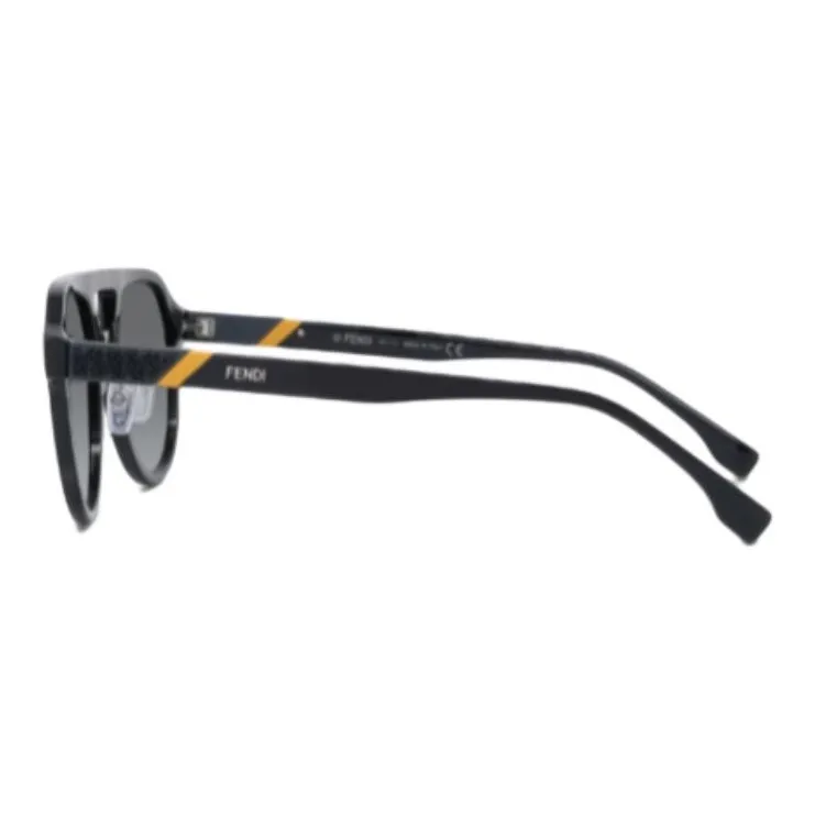 FENDI Acetate Irregular Shape Sunglasses Women's Black-2