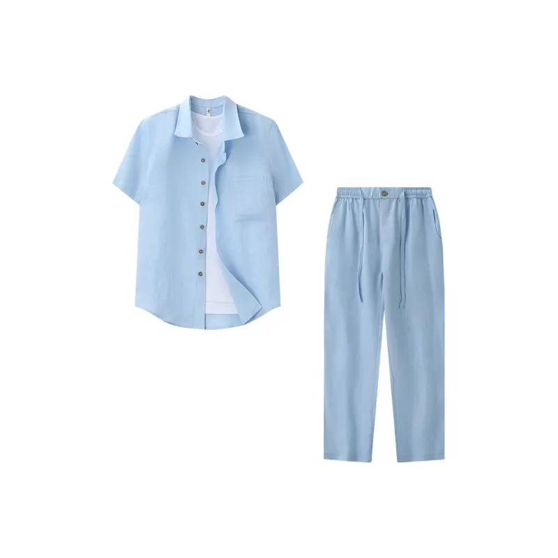 XUANSHENG Shirt Matching Set Men's-12