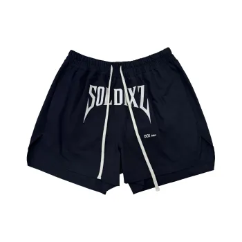 SoldiXZ Casual Shorts Unisex Jacquard Faded Black