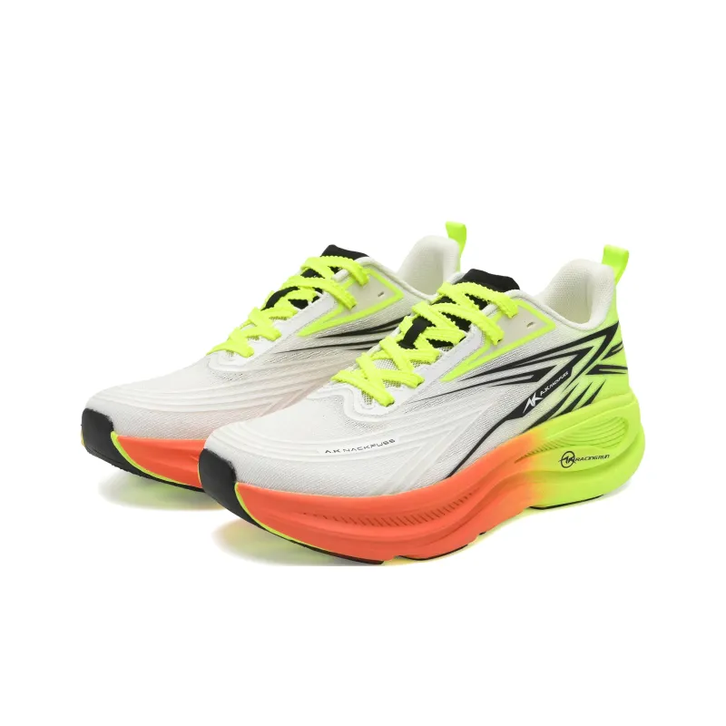 A.KNACKFUSS Low Top Running Shoes Unisex Neon Orange Chasing The Wind-2