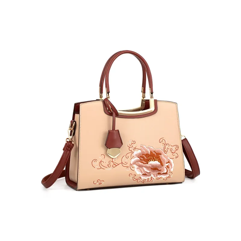 Vigno Synthetic Leather Handbag, One Shoulder, Crossbody Bag Regular Women's Apricot-0