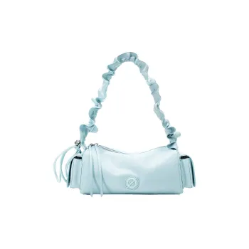 JELLYTOYBOY Artificial Leather Cloud Cluster Bucket Bag One Shoulder/Crossbody Bag Trumpets Women's Black/Ice Blue