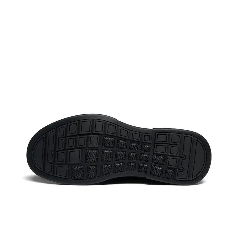HLA Men's Casual Shoes Men Low Top Black-4