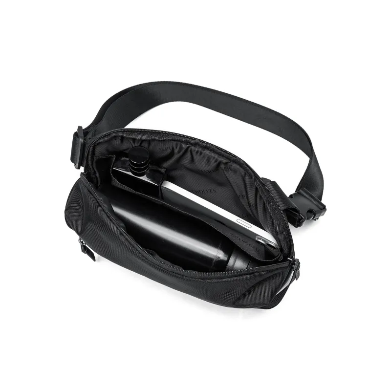 SEPTWOLVES Fabric Crossbody Bag Regular Unisex Black-3