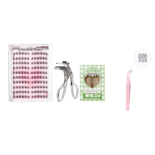 XIXI Sunflower Wheat Glue Free False Eyelashes Double Eyelid Patch Make up Tools