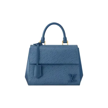 LOUIS VUITTON Cluny EPI Leather Handbag Mini Women's Blue