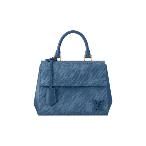 LOUIS VUITTON Cluny EPI Leather Handbag Mini Women's Blue