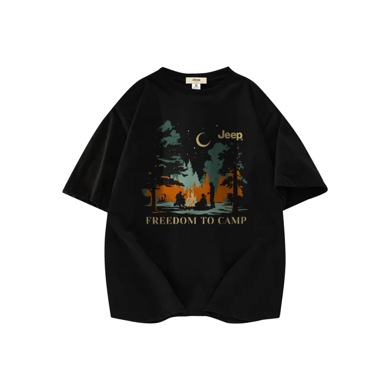 Jeep Pasture Horse Lifestyle T Shirt Unisex-0