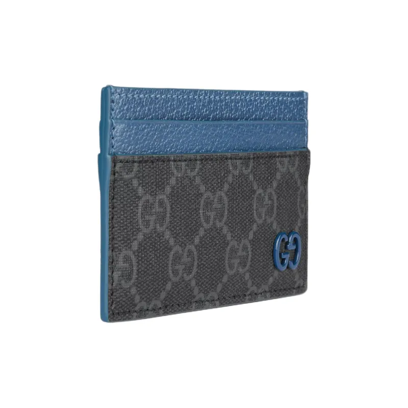 GUCCI GG Supreme Canvas Card Holder Men's Black-1