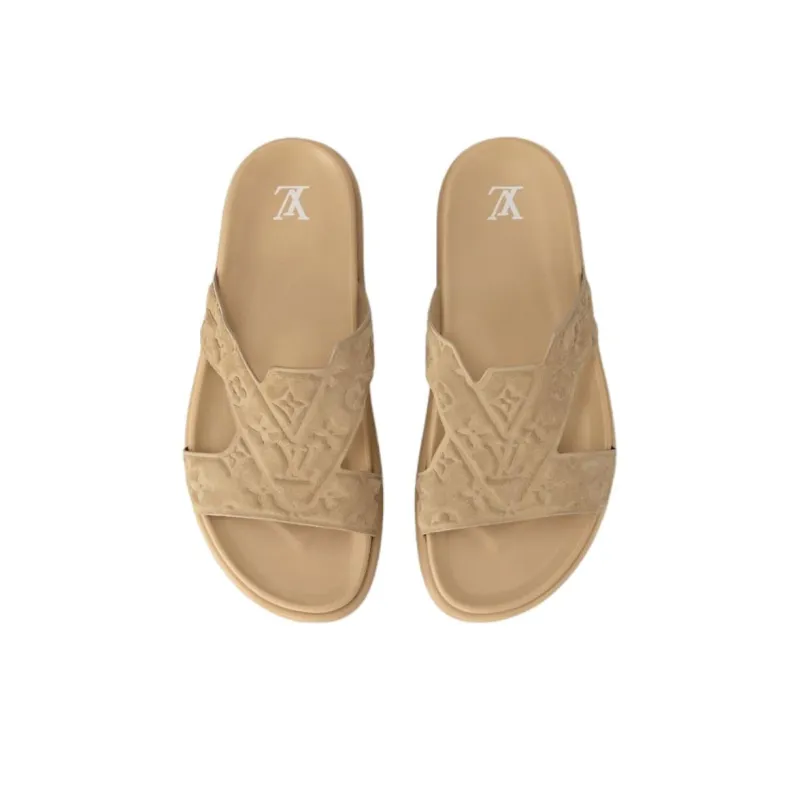 LOUIS VUITTON Oasis Slide Slippers Men's Beige-3