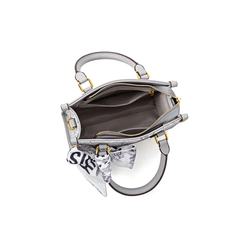 Vigno Synthetic Leather Handbag, One Shoulder, Crossbody Bag Regular Women's Gray-6